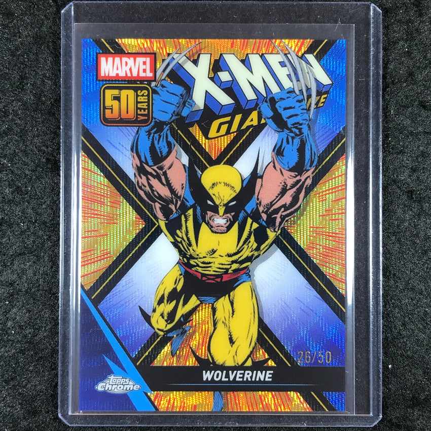 2025 Topps Chrome Marvel WOLVERINE X-Men Giant-Size 50th Anniversary Gold 26/50