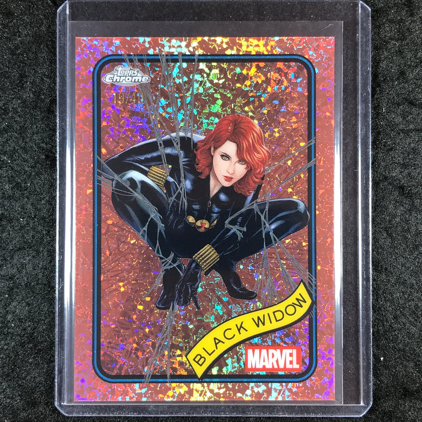 2025 Topps Chrome Marvel BLACK WIDOW Rose Gold Mini Diamonds 19/40 #129