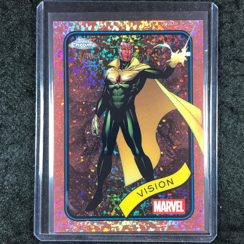 2025 Topps Chrome Marvel VISION Rose Gold Mini Diamonds 23/40 #139