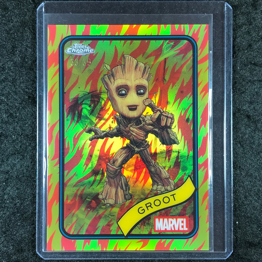 2025 Topps Chrome Marvel GROOT Human Torch Refractor 33/39 #35