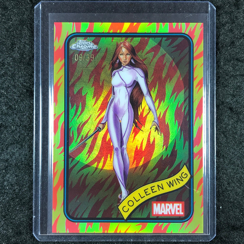 2025 Topps Chrome Marvel COLLEEN WING Human Torch Refractor 9/39 #47