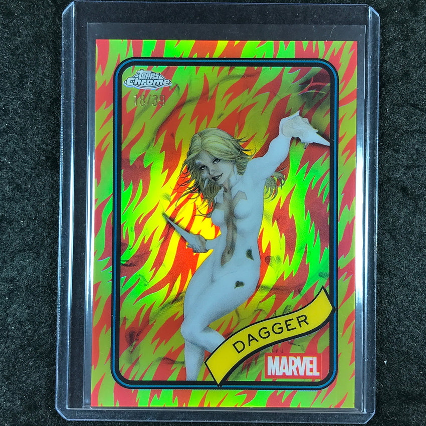 2025 Topps Chrome Marvel DAGGER Human Torch Refractor 18/39 #63