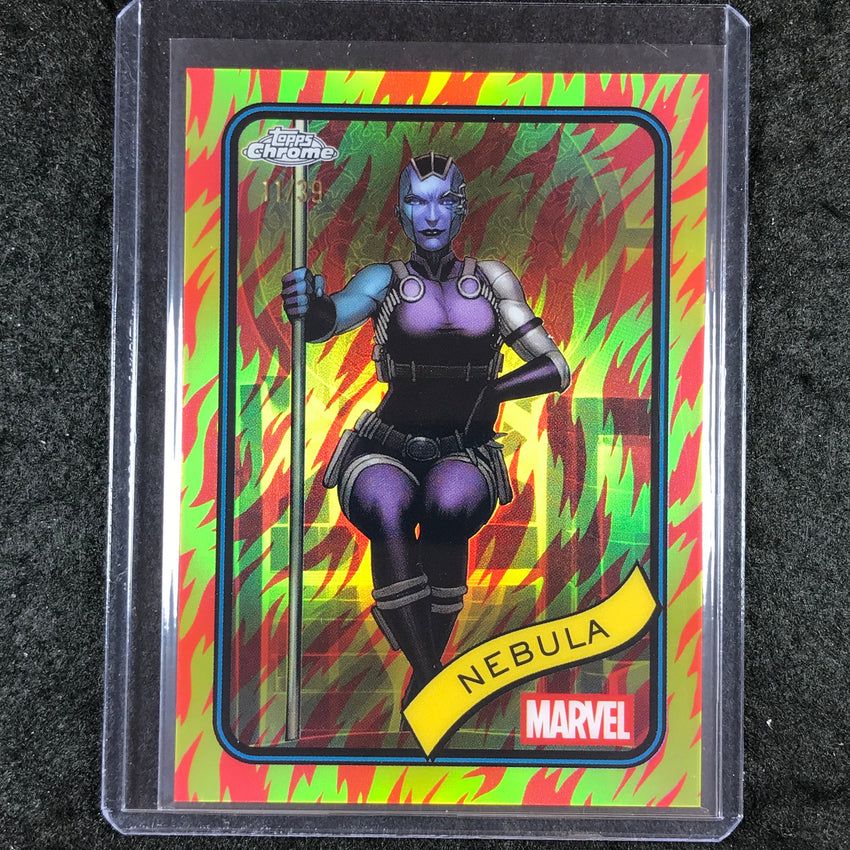2025 Topps Chrome Marvel NEBULA Human Torch Refractor 11/39 #167