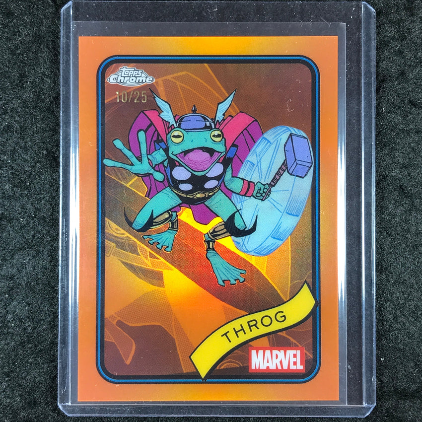 2025 Topps Chrome Marvel THROG Orange 10/25 #46