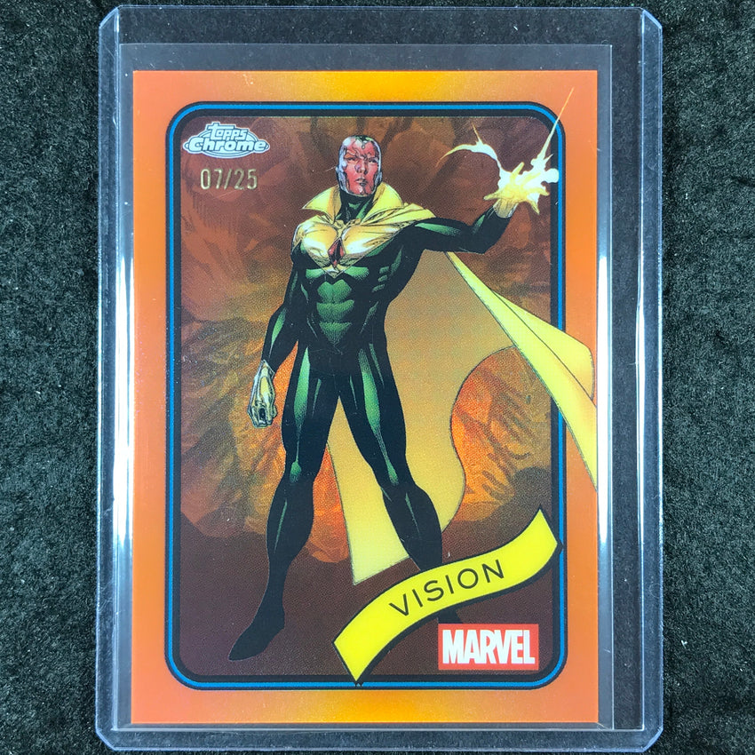 2025 Topps Chrome Marvel VISION Orange 7/25 #139