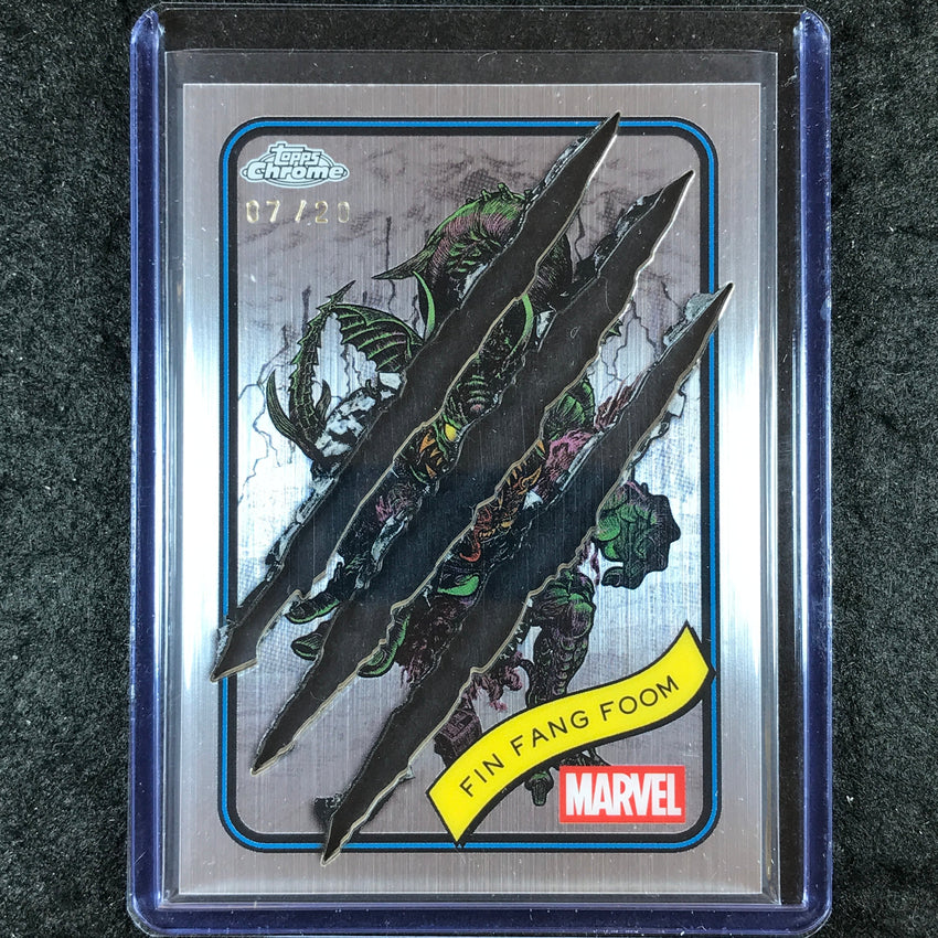 2025 Topps Chrome Marvel FIN FANG FOOM Wolverine Adamantium Clawed Chrome 7/20