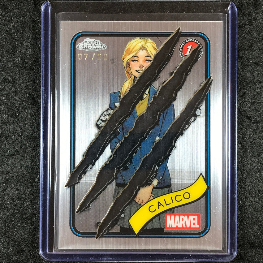 2025 Topps Chrome Marvel CALICO Wolverine Adamantium Clawed Chrome Die-Cut 7/20