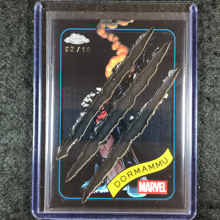 2025 Topps Chrome Marvel DORMAMMU Wolverine Adamantium Clawed Chrome Black 2/10