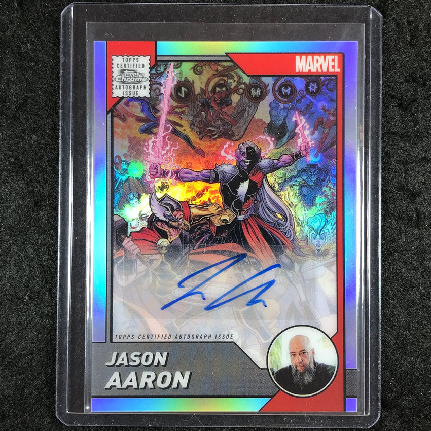 2025 Topps Chrome Marvel MALEKITH JASON AARON Comic Artist Auto Refractor #JA