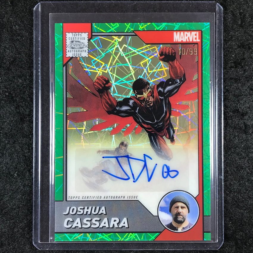 2025 Topps Chrome Marvel FALCON JOSHUA CASSARA Comic Artist Auto Green 10/99