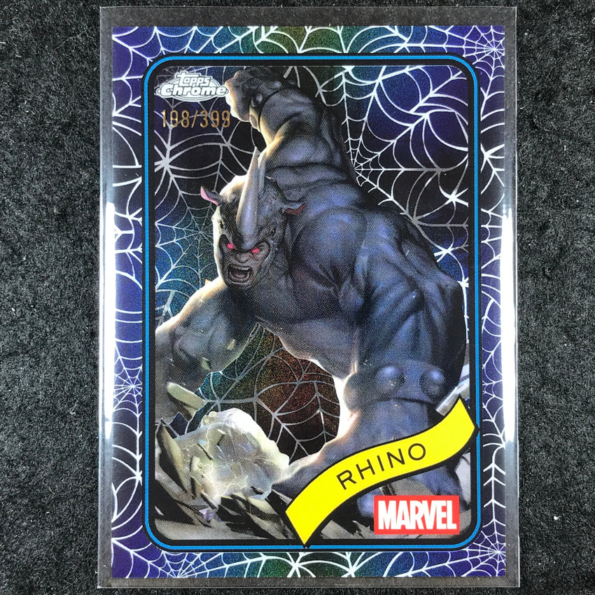 2025 Topps Chrome Marvel RHINO Spider Web /399 #39