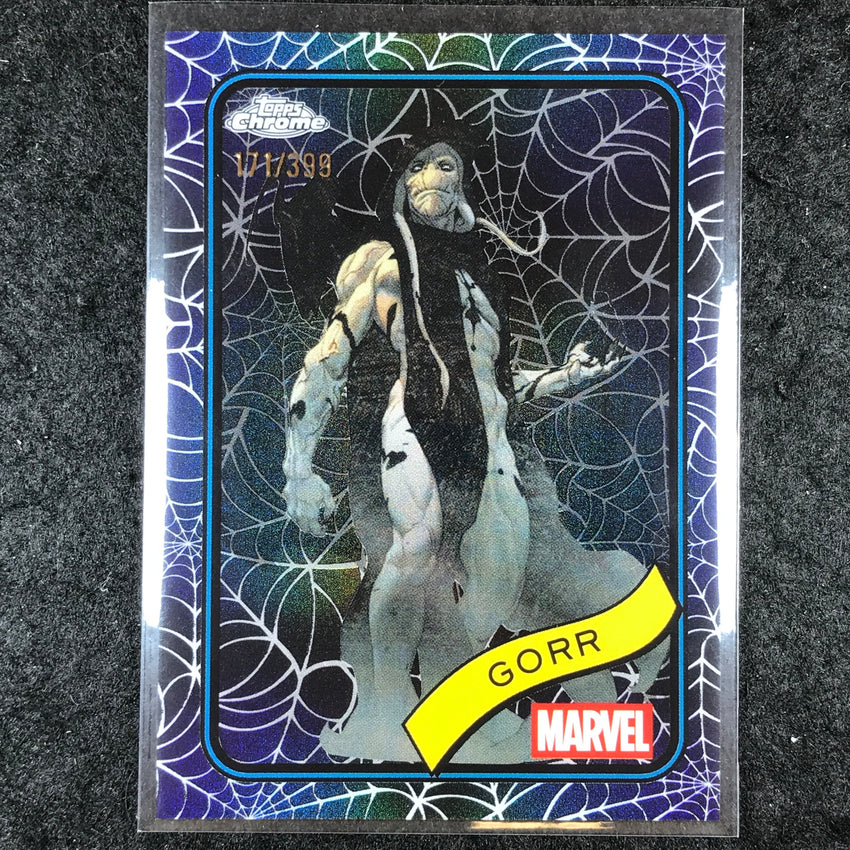 2025 Topps Chrome Marvel GORR Spider Web /399 #45