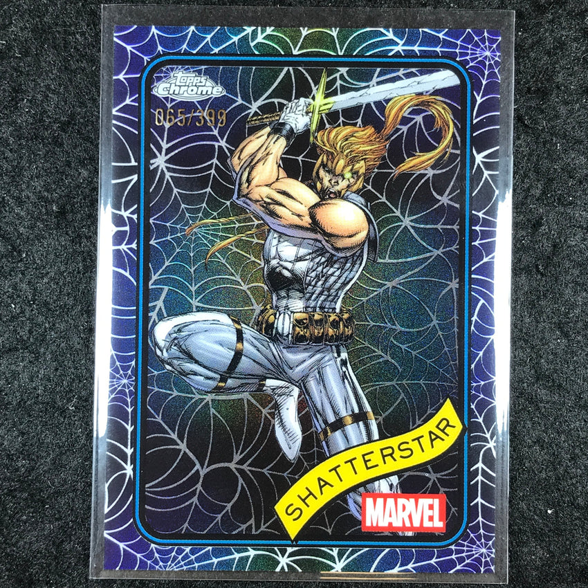 2025 Topps Chrome Marvel SHATTERSTAR Spider Web /399 #49