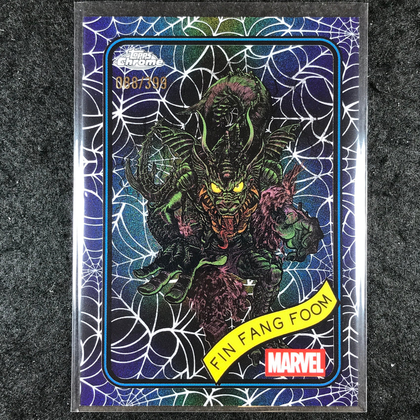 2025 Topps Chrome Marvel FIN FANG FOOM Spider Web /399 #53