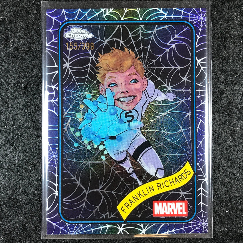 2025 Topps Chrome Marvel FRANKLIN RICHARDS Spider Web /399 #56