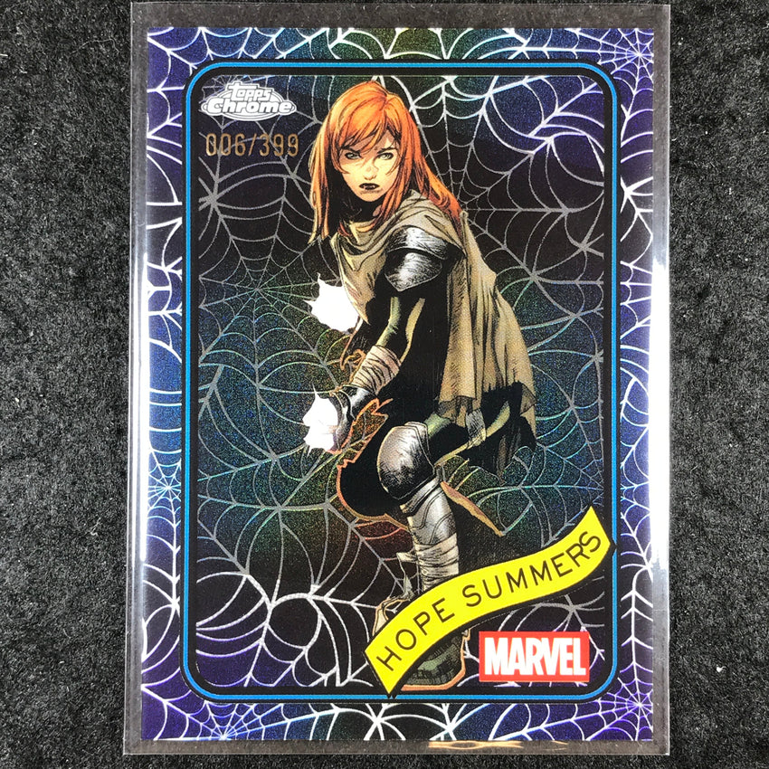 2025 Topps Chrome Marvel HOPE SUMMERS Spider Web /399 #73