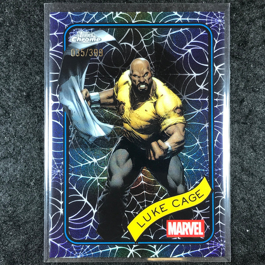 2025 Topps Chrome Marvel LUKE CAGE Spider Web /399 #111