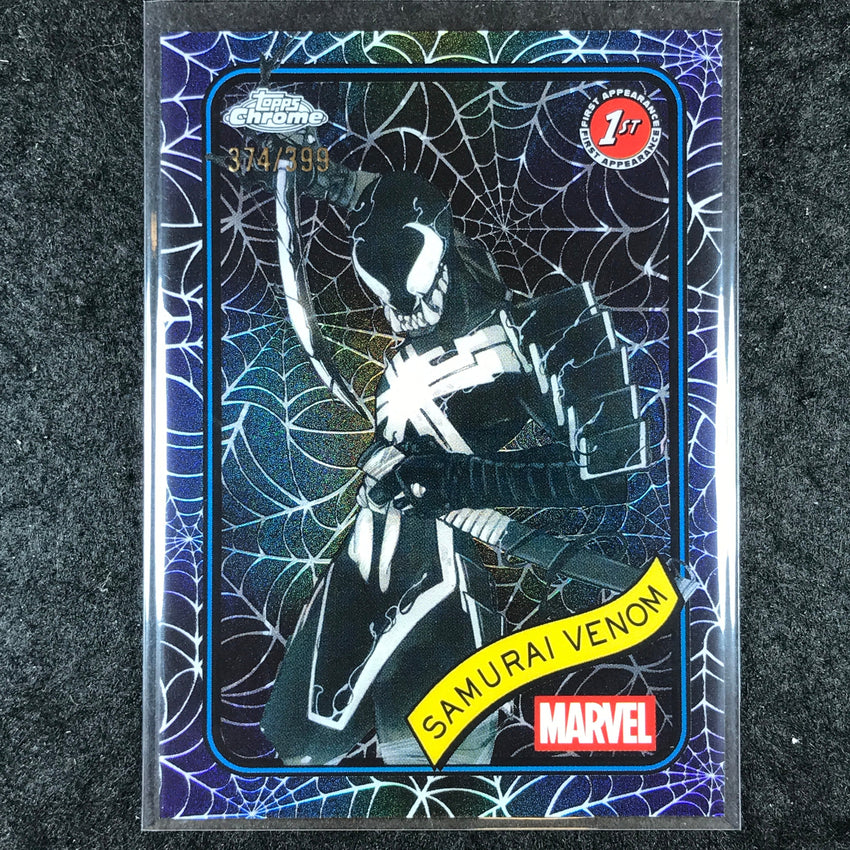 2025 Topps Chrome Marvel SAMURAI VENOM Spider Web /399 #127