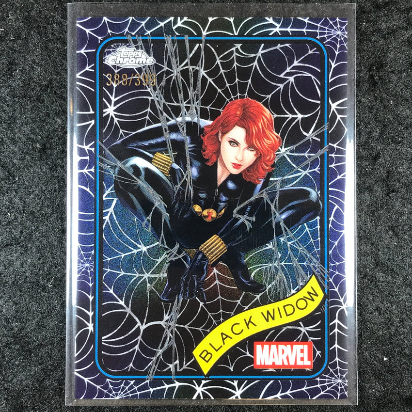2025 Topps Chrome Marvel BLACK WIDOW Spider Web /399 #129