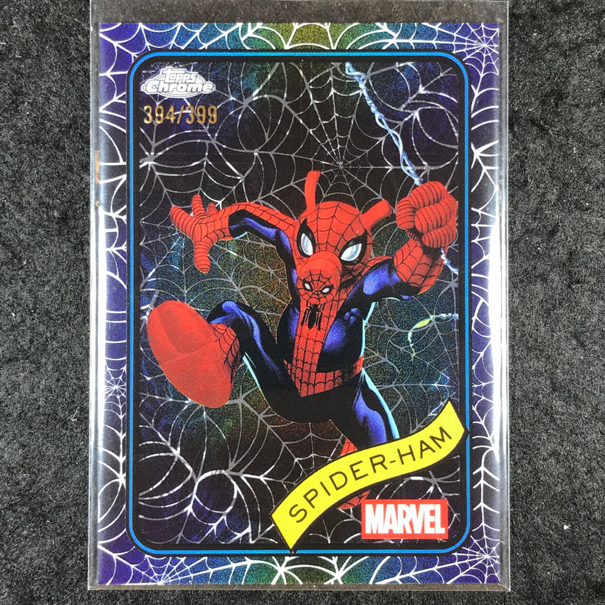 2025 Topps Chrome Marvel SPIDER-HAM Spider Web /399 #142