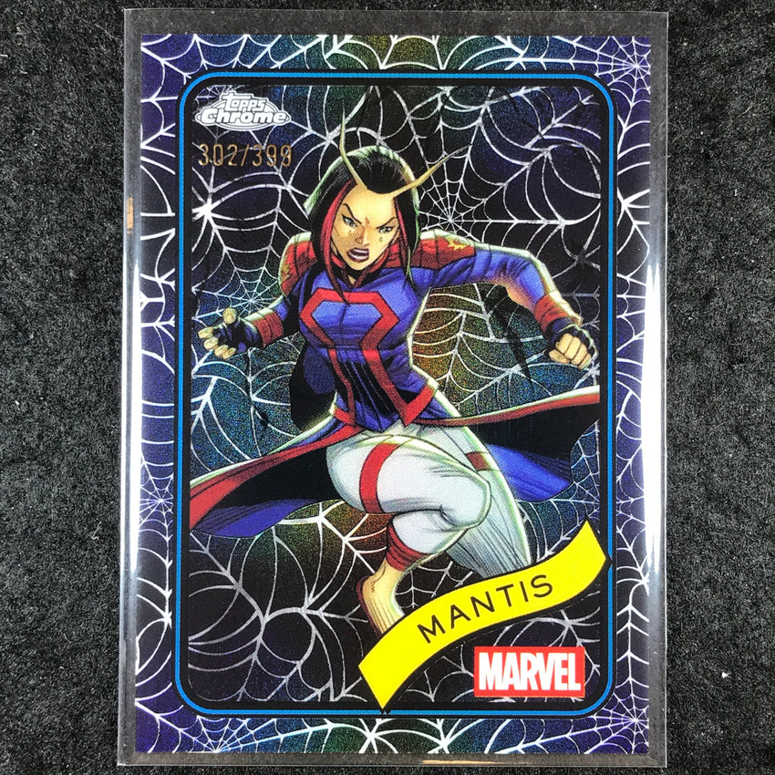 2025 Topps Chrome Marvel MANTIS Spider Web /399 #171