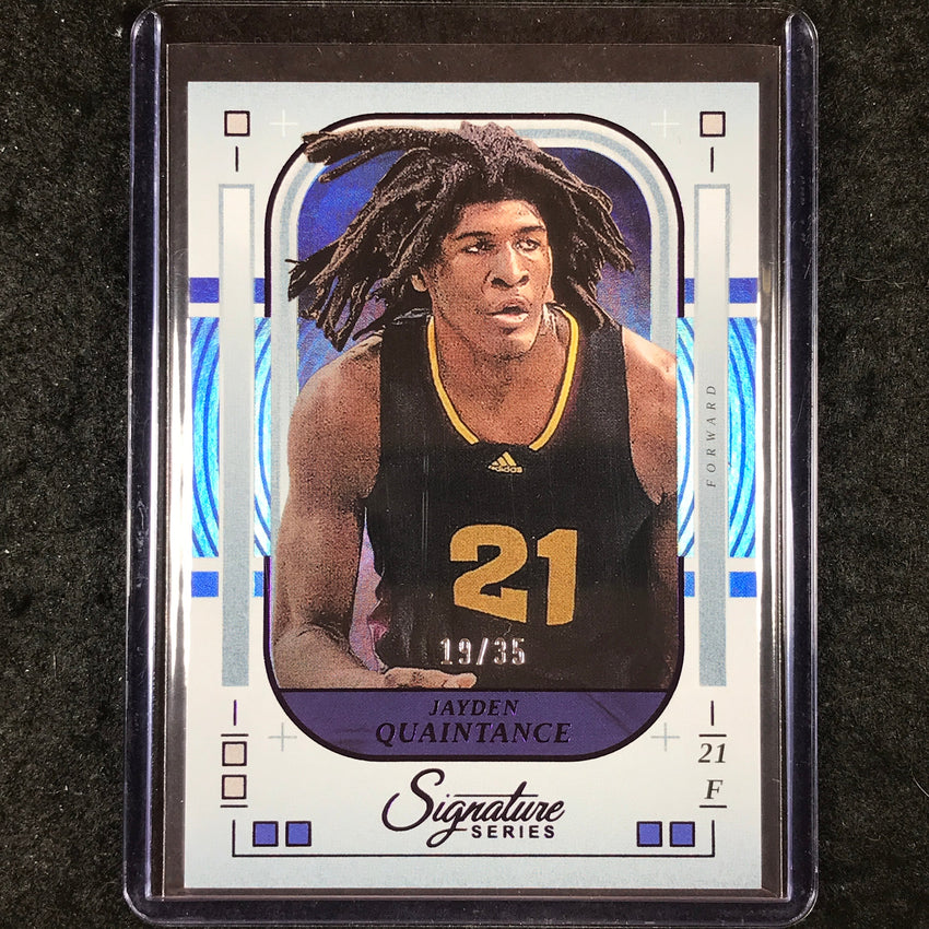 2025-26 Panini Signature Series JAYDEN QUAINTANCE Base Purple 19/35 #67