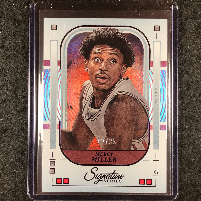 2025-26 Panini Signature Series MERCY MILLER Base Purple 12/35 #76