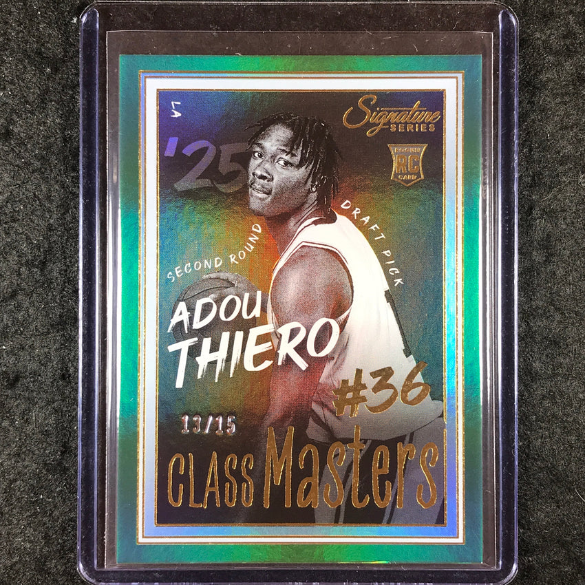2025-26 Panini Signature Series ADOU THIERO Class Masters Rookie Green 13/15 #23