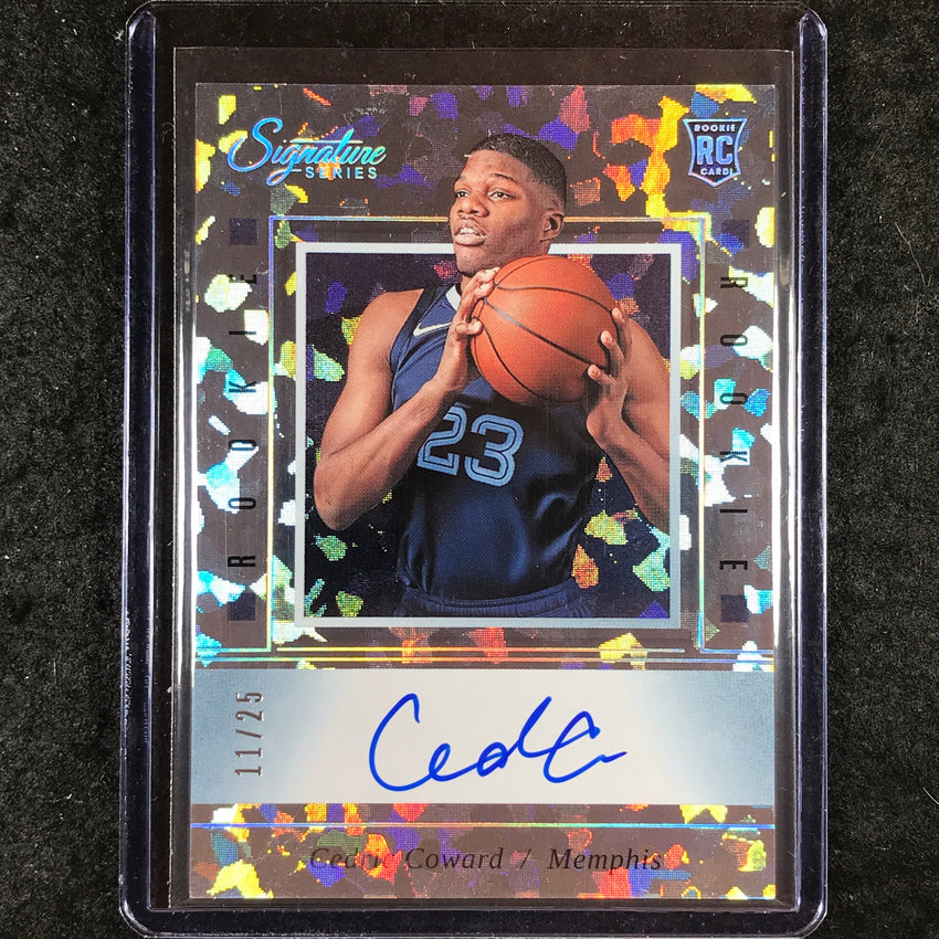 2025-26 Panini Signature Series CEDRIC COWARD Rookie Auto Cracked Ice 11/25