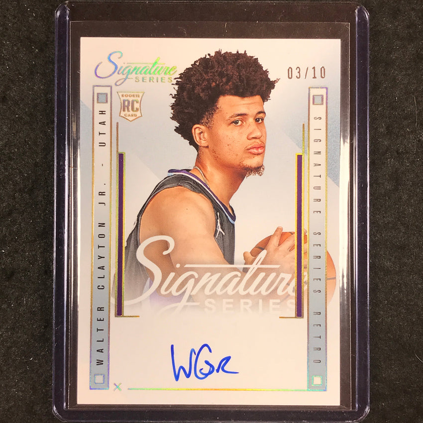 2025-26 Panini Signature Series WALTER CLAYTON JR. Retro Rookie Auto Gold 3/10