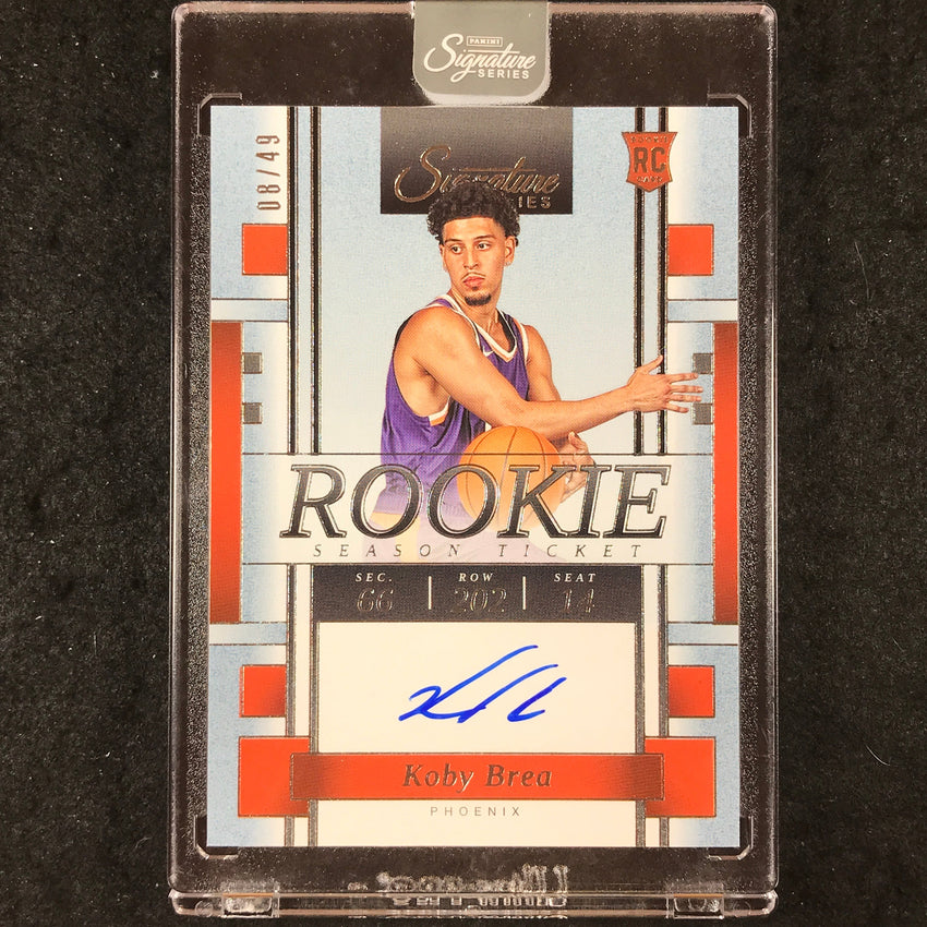 2025-26 Panini Signature Series KOBY BREA Rookie Season Ticket Auto 8/49
