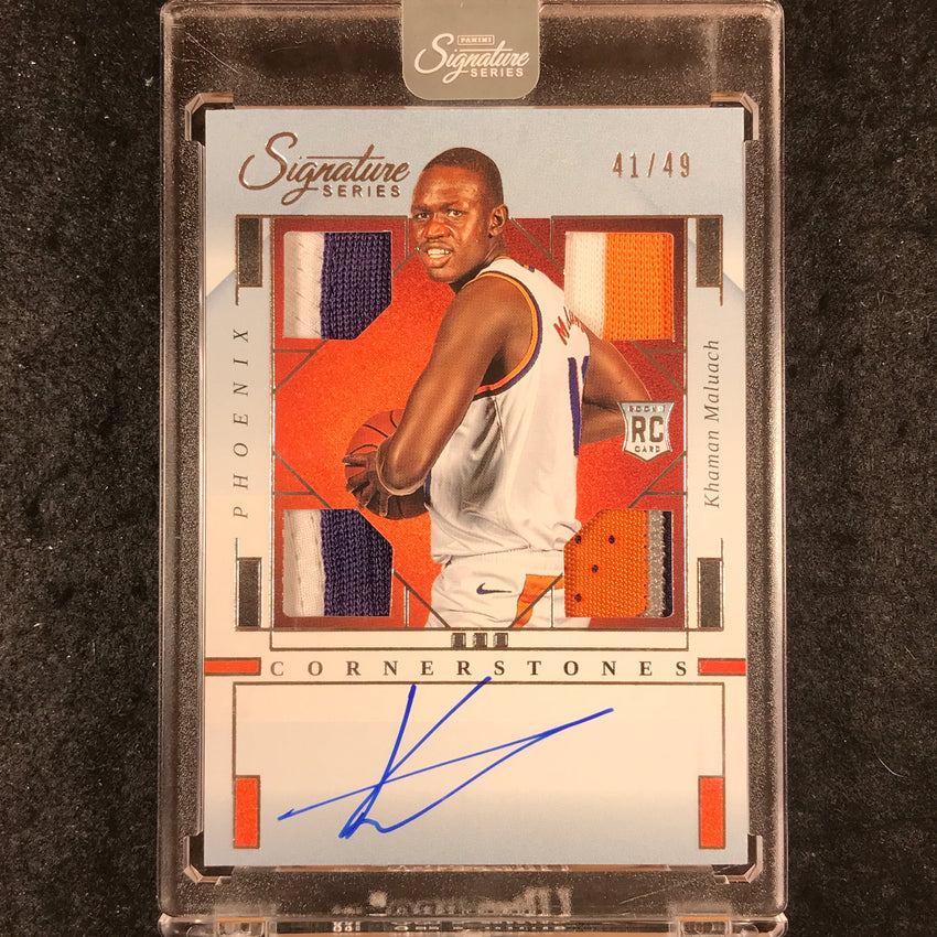2025-26 Signature Series KHAMAN MALUACH Cornerstones Rookie Patch Auto 41/49