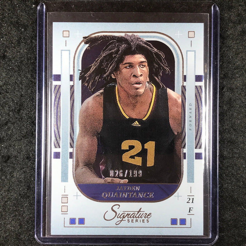 2025-26 Panini Signature Series JAYDEN QUAINTANCE Base 26/199 #67