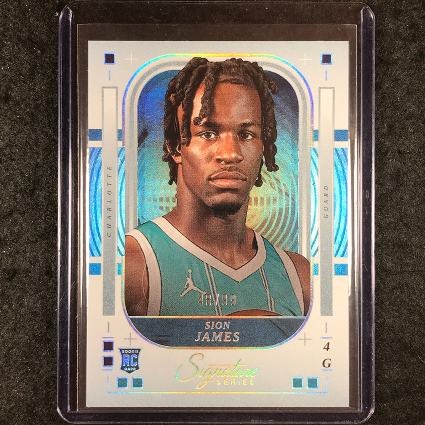 2025-26 Panini Signature Series SION JAMES Rookie Base Silver 48/99 #20