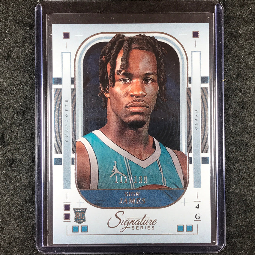 2025-26 Panini Signature Series SION JAMES Rookie Base 112/199 #20