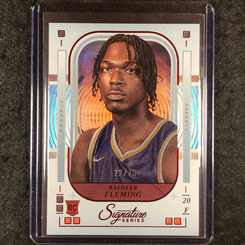 2025-26 Panini Signature Series RASHEER FLEMING Rookie Base Red 22/75 #18