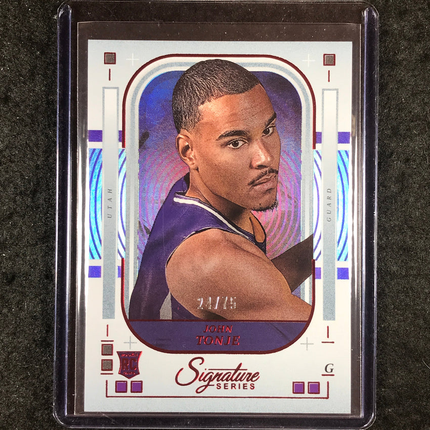 2025-26 Panini Signature Series JOHN TONJE Rookie Base Red 24/75 #38