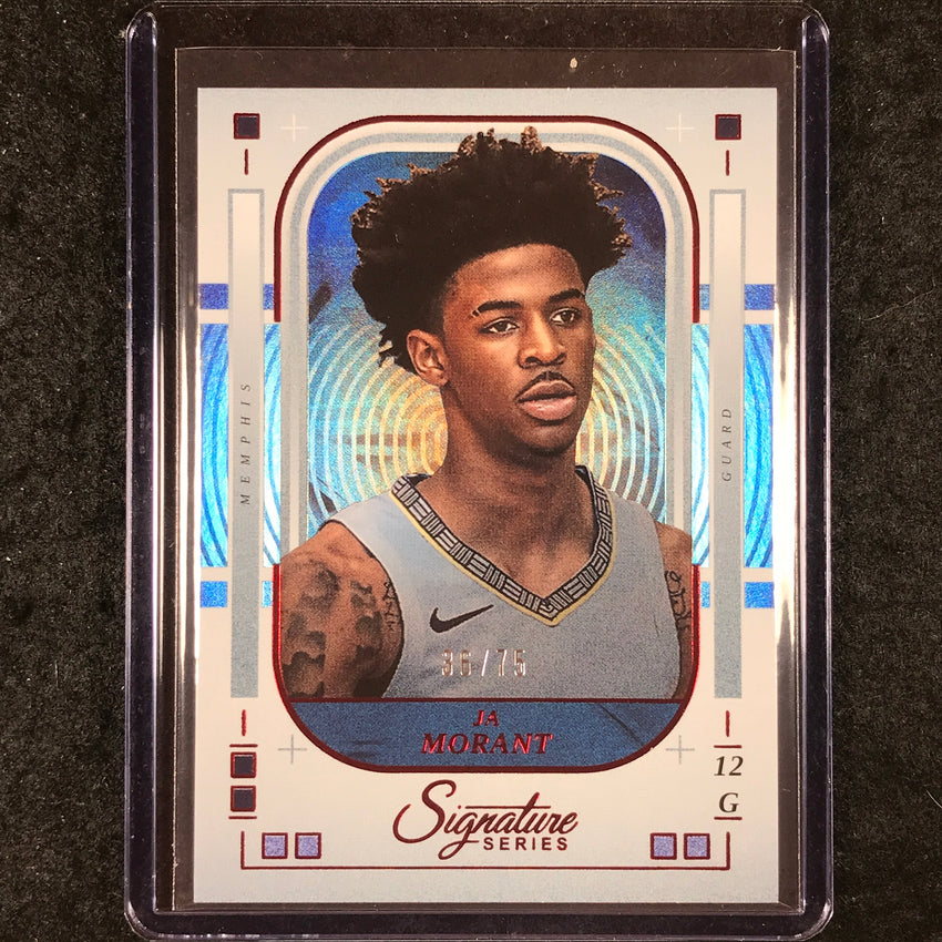 2025-26 Panini Signature Series JA MORANT Base Red 36/75 #60