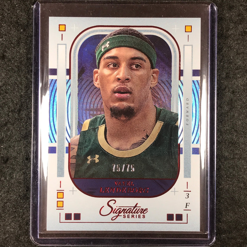 2025-26 Panini Signature Series YAXEL LENDEBORG Base Red 75/75 #68
