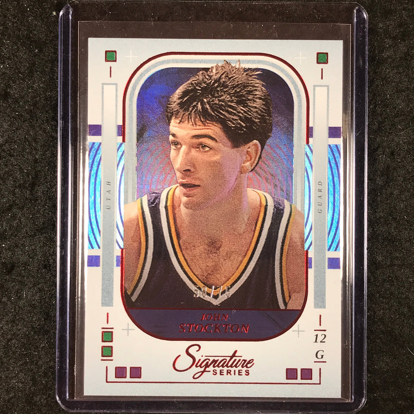 2025-26 Panini Signature Series JOHN STOCKTON Base Red 58/75 #70
