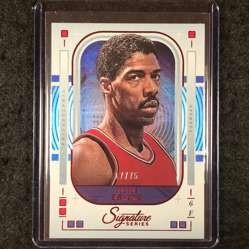 2025-26 Panini Signature Series JULIUS ERVING Base Red 17/75 #86
