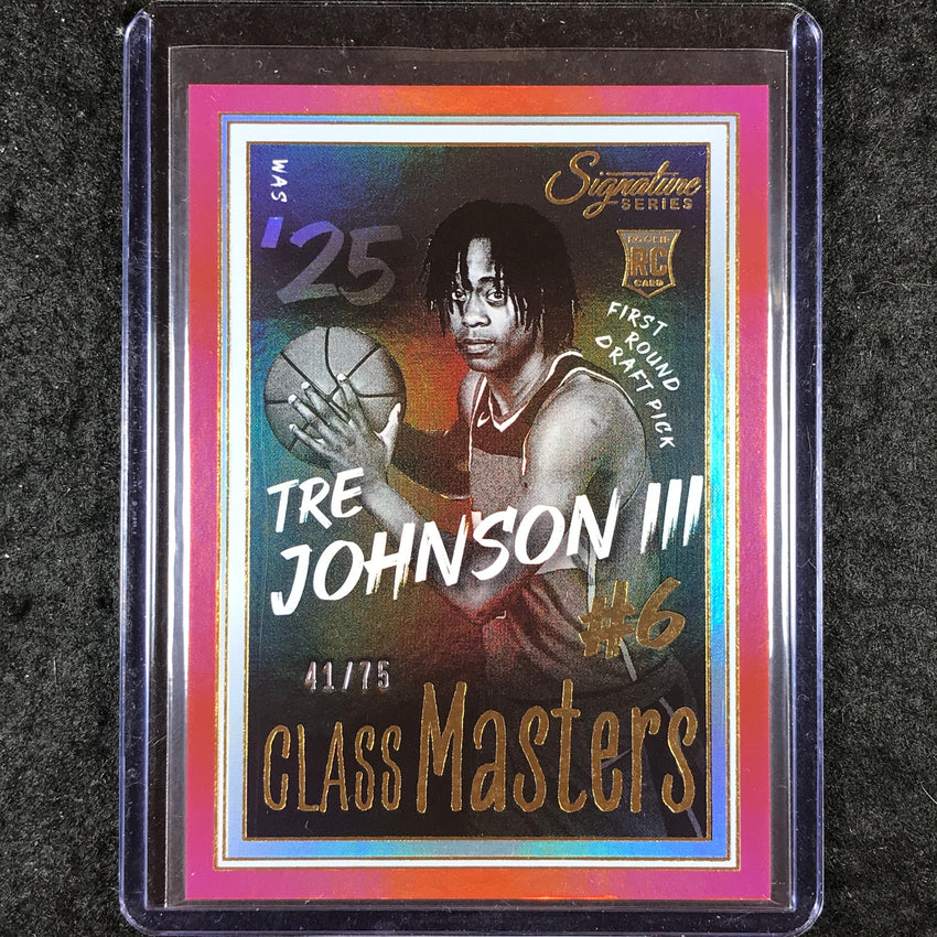 2025-26 Panini Signature Series TRE JOHNSON III Class Masters Rookie Red 41/75
