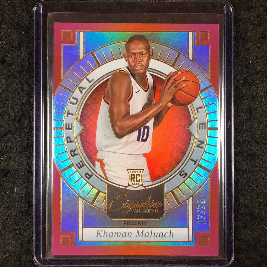 2025-26 Panini Signature Series KHAMAN MALUACH Perpetual Talents Rookie 17/75
