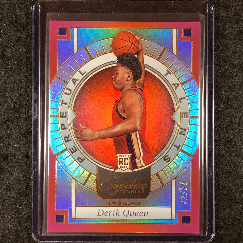 2025-26 Panini Signature Series DERIK QUEEN Perpetual Talents Rookie Red 72/75