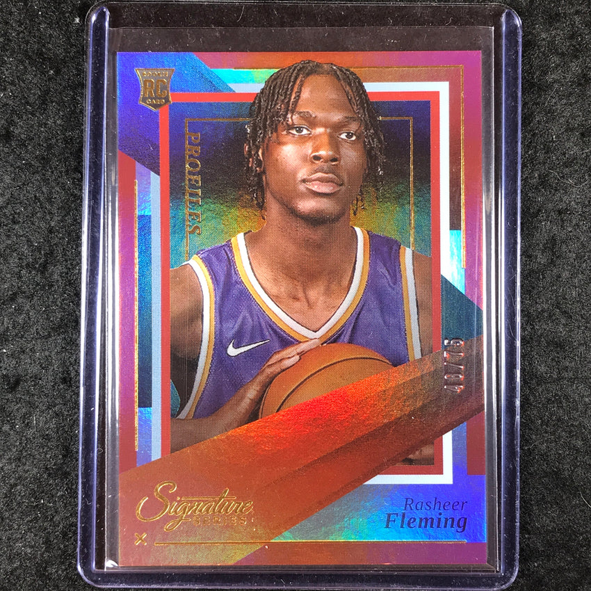 2025-26 Panini Signature Series RASHEER FLEMING Profiles Rookie Red 48/75 #25