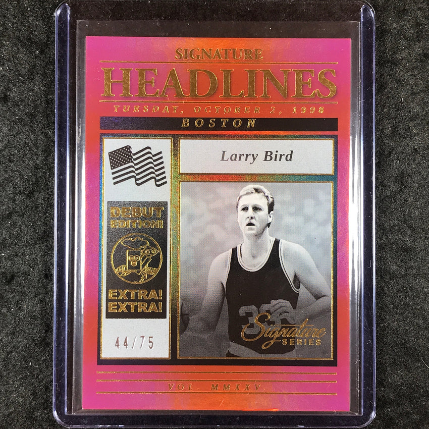 2025-26 Panini Signature Series LARRY BIRD Signature Headlines Red 44/75 #1