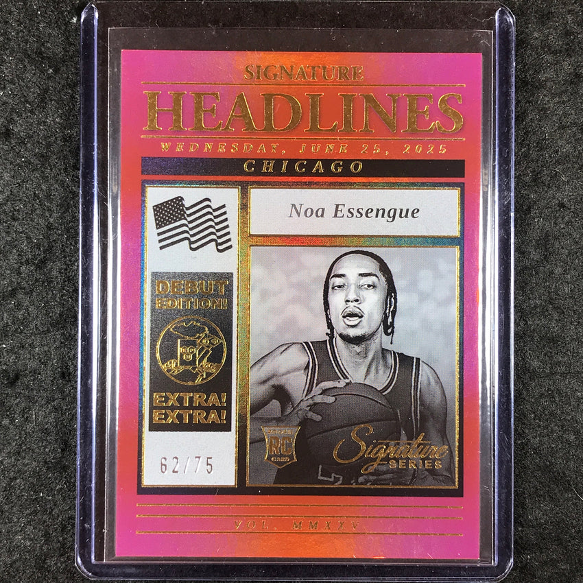 2025-26 Panini Signature Series NOA ESSENGUE Headlines Rookie Red 62/75 #3
