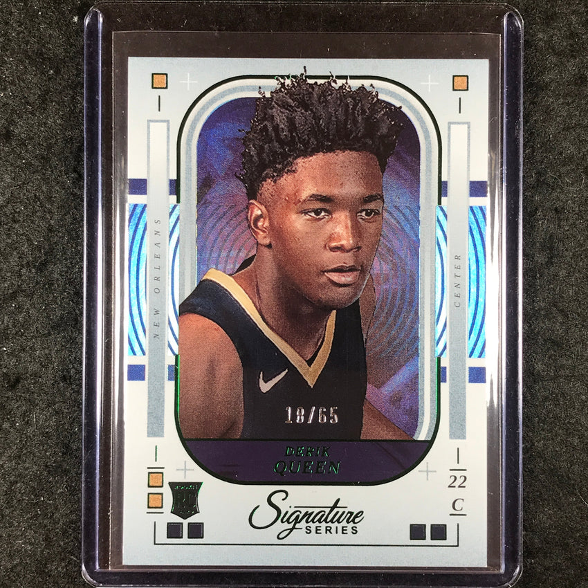 2025-26 Panini Signature Series DERIK QUEEN Rookie Base Green 18/65 #7