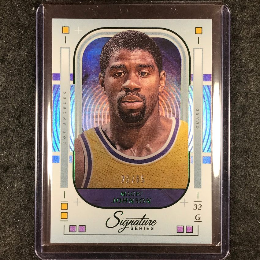 2025-26 Panini Signature Series MAGIC JOHNSON Base Green 22/65 #93