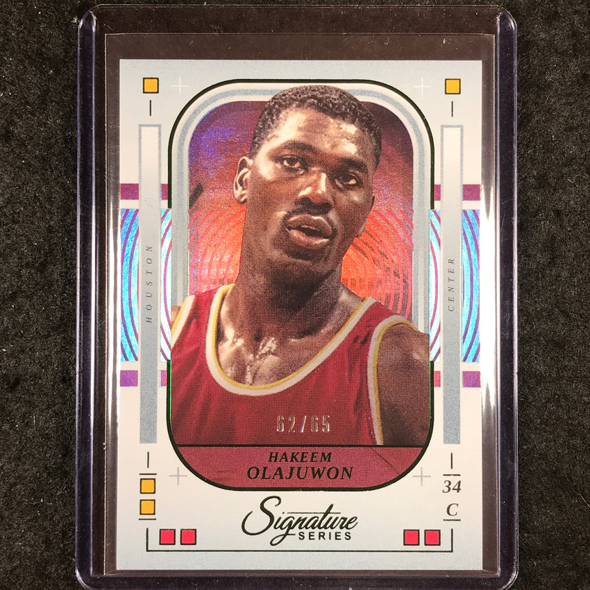 2025-26 Panini Signature Series HAKEEM OLAJUWON Base Green 62/65 #96